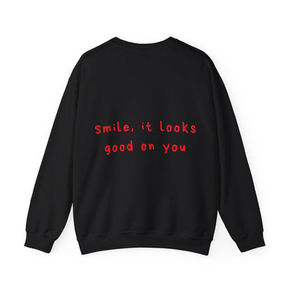 Smile, it looks good on you oversized crewneck