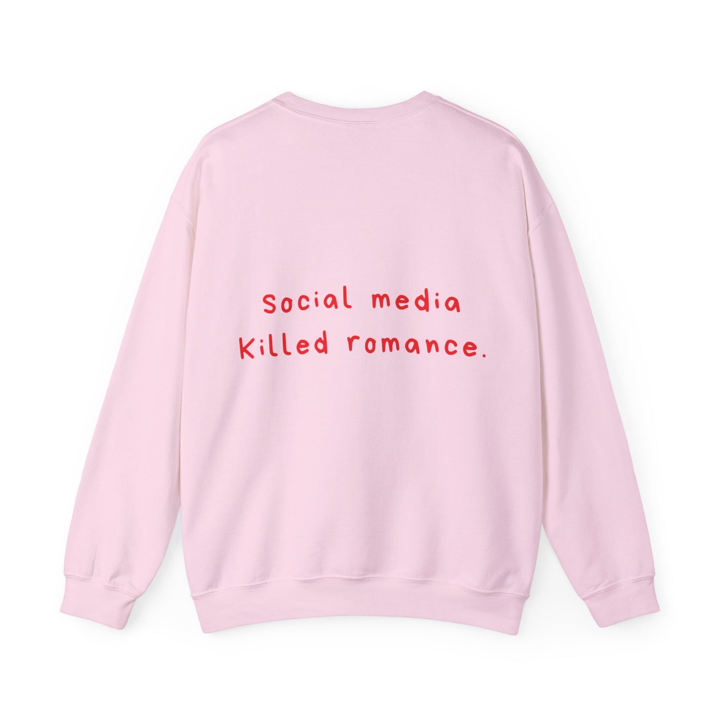 Social Media Killed Romance oversized crewneck