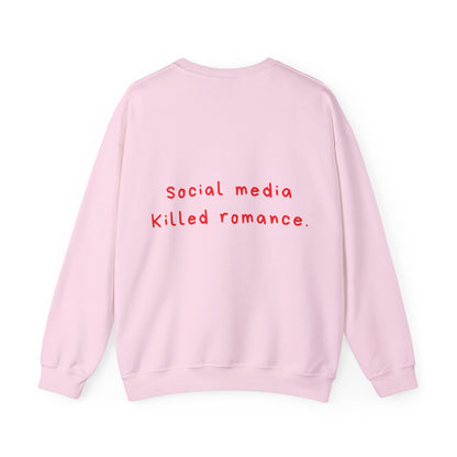 Social Media Killed Romance oversized crewneck