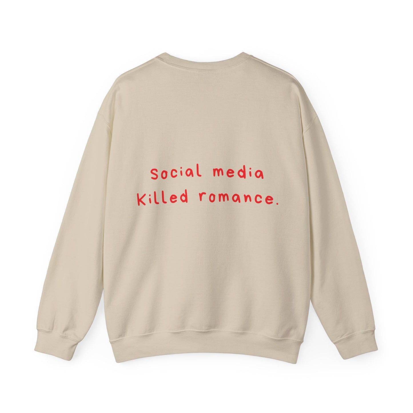 Social Media Killed Romance oversized crewneck