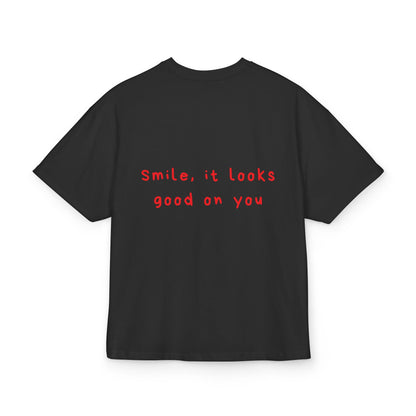 Smile, it looks good on you oversized tee