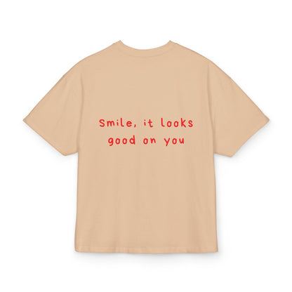 Smile, it looks good on you oversized tee