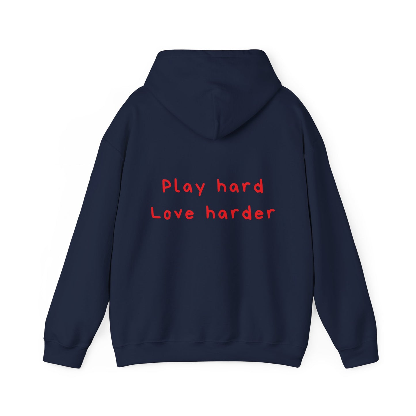 Play hard love harder oversized hoodie