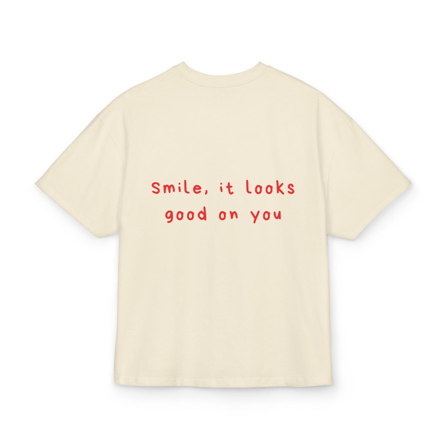 Smile, it looks good on you oversized tee