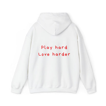 Play hard love harder oversized hoodie