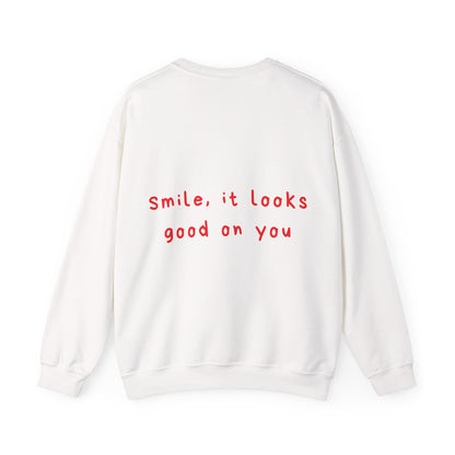 Smile, it looks good on you oversized crewneck
