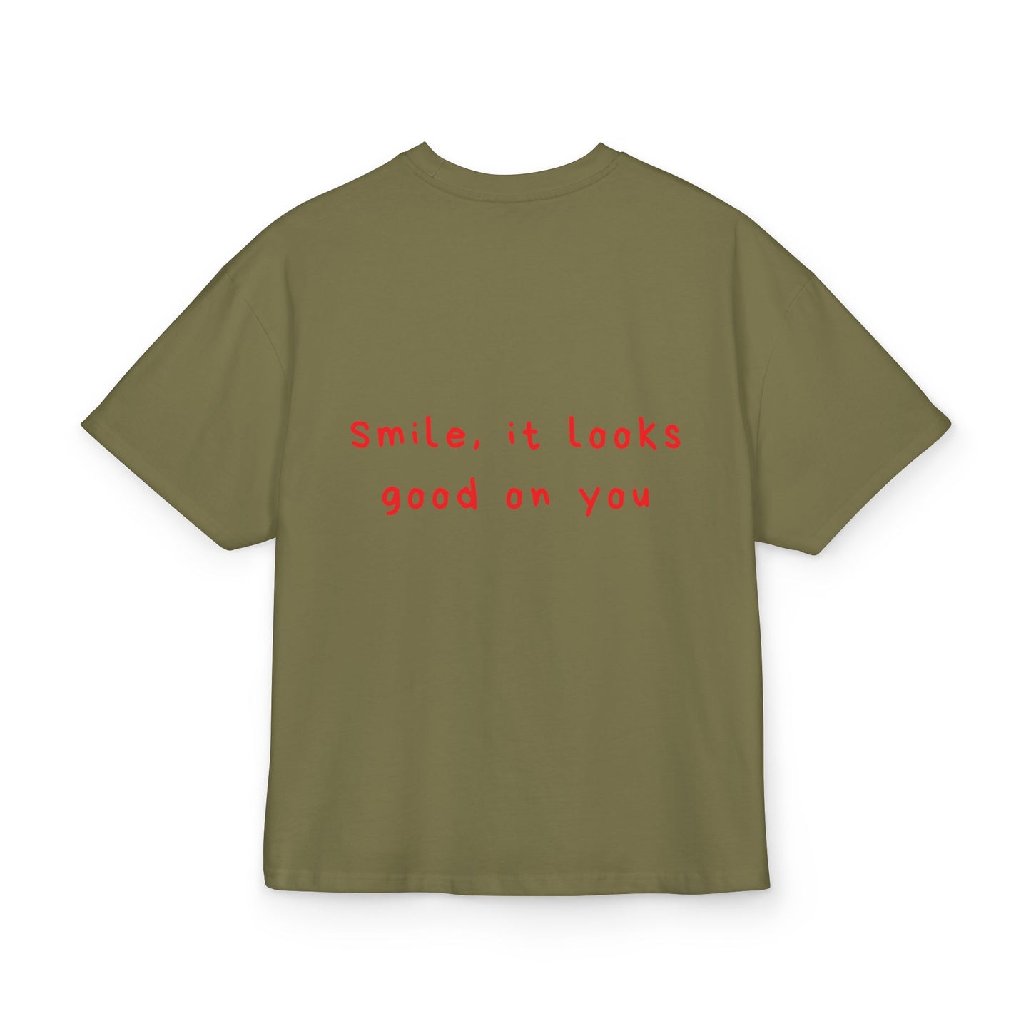Smile, it looks good on you oversized tee